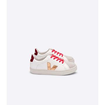 Zapatillas Veja ESPLAR LEATHER Niños Gold/Red/White | España 810OKI